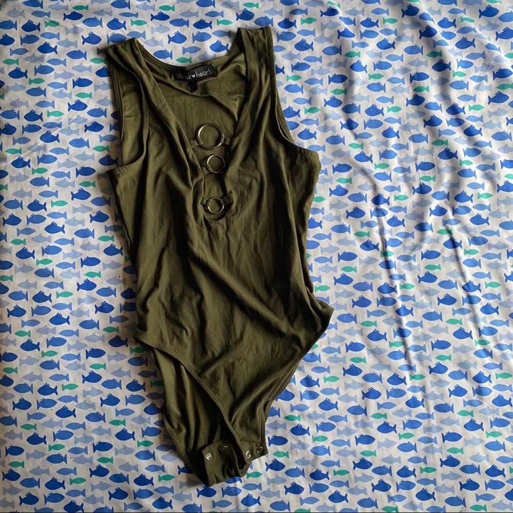 Olive green bodysuit